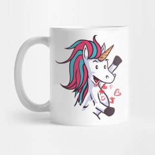 Cute Unicorn Valentine Heart day Valentine's Day for Women Girls Mug